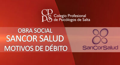 Obra social Sancor Salud: Motivos de débito