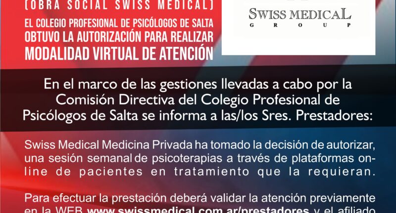 Modalidad virtual de atención – Swiss Medical