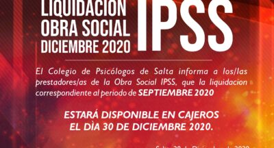 Pago de IPSS mes de Noviembre 2020