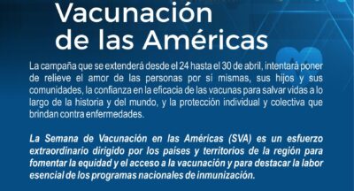 Comienza la Semana de  Vacunación de las Américas