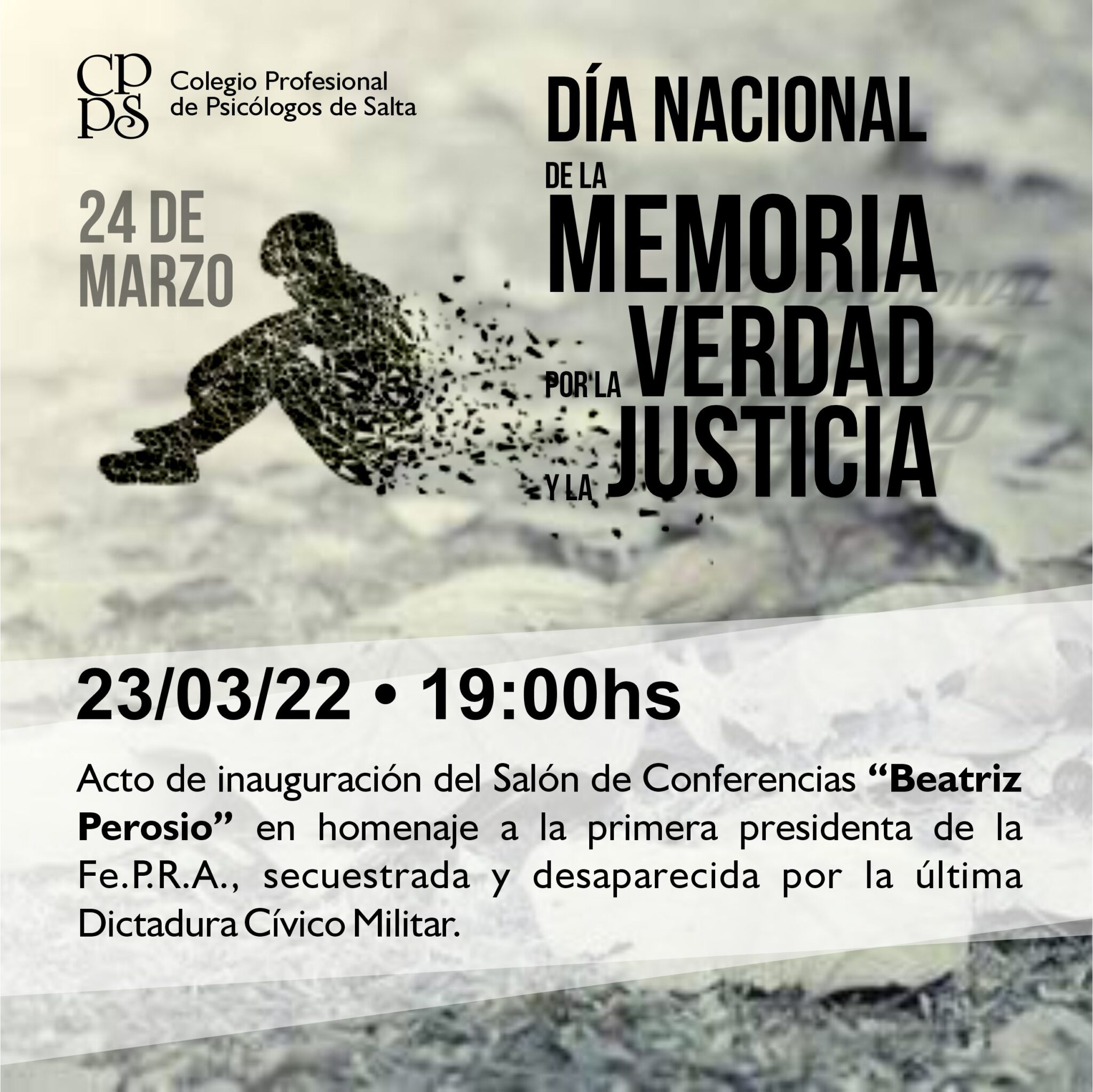 DÍA NACIONAL DE LA MEMORIA POR LA VERDAD Y LA JUSTICIA – CPPS