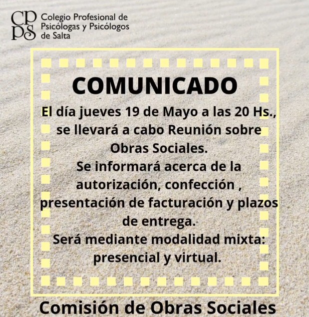 REUNIÓN DE OBRAS SOCIALES - 19 /05/2022