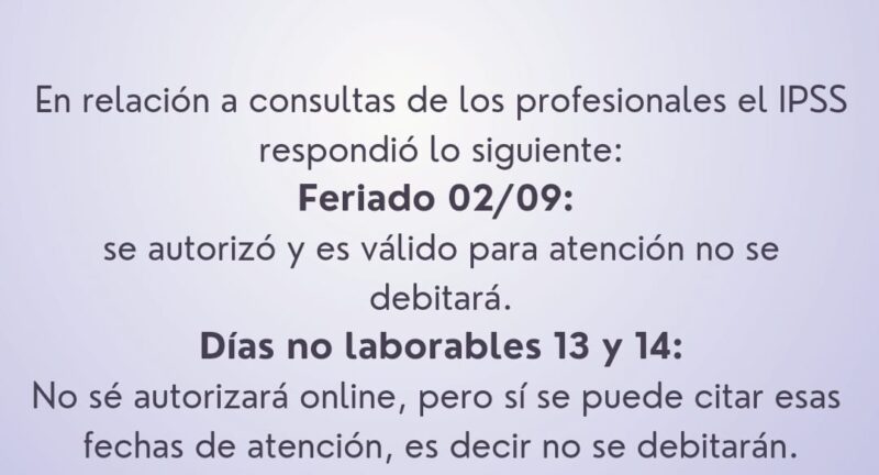 COMUNICADO IPSS