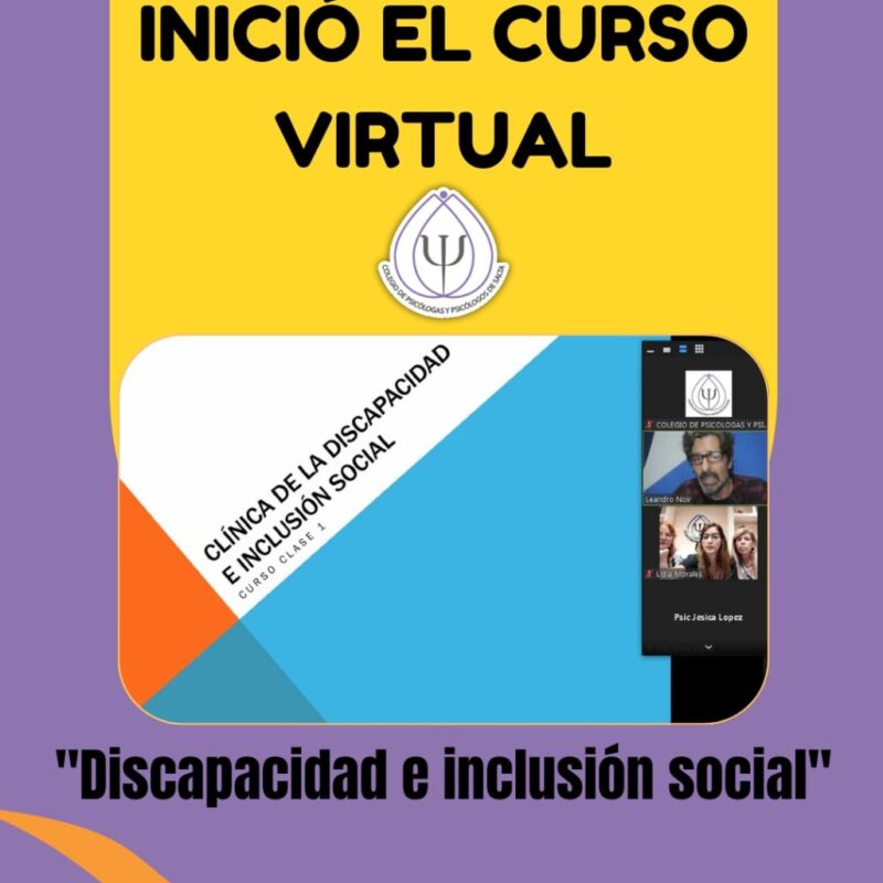 Inició el curso virtual “Discapacidad e inclusión social”