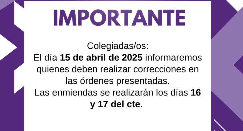 Corrección de Órdenes IPSS