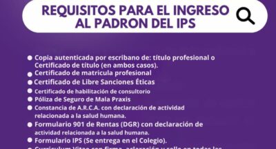 Requisitos para Ingreso al Padron de IPSS SEPTIEMBRE 2025