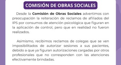 ATENCIÓN: Reclamos de afiliados del IPS