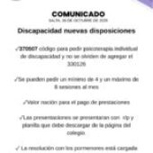Nuevas Disposiciones para Discapacidad