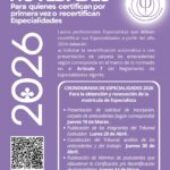 Cronograma de Especialidades 2026