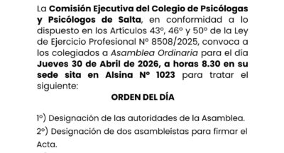 Asamblea Ordinaria 2026