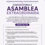 Convocatoria a Asamblea Extraordinaria 06/08/26